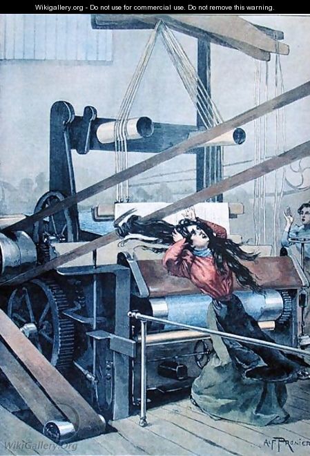 Accident in a textile mill in Lille, illustration from Le Petit Journal, 1898 - Alfred Pronier Accident in a textile mill in Lille, illustration from Le Petit Journal, 1898 - Alfred Pronier