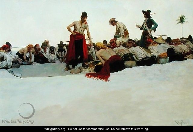 So the Treasure was Divided, from The Fate of Treasure Town by Howard Pyle, published in Harpes Monthly Magazine, December 1905 - Howard Pyle