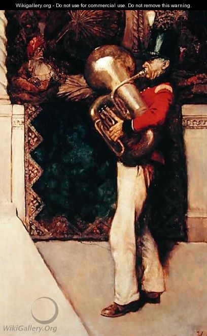 I Began to Play, from Sinbad in Burrator by Arthur Quiller-Couch 1863-1944, published in Scribners Magazine, August 1902 - Howard Pyle
