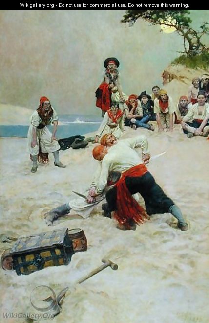 Which Shall Be Captain, from The Buccaneers, published in Harpers Monthly Magazine, 1911 - Howard Pyle