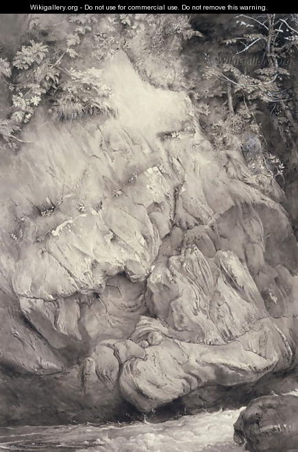 Gweiss Rock at Glenfinlas, 1853-54 - John Ruskin