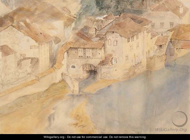 View of Fribourg, Switzerland, c.1854 - John Ruskin