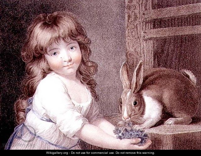 The Favourite Rabbit, engraved and pub. by Charles Knight 1743-c.1826 1792 - (after) Russell, John