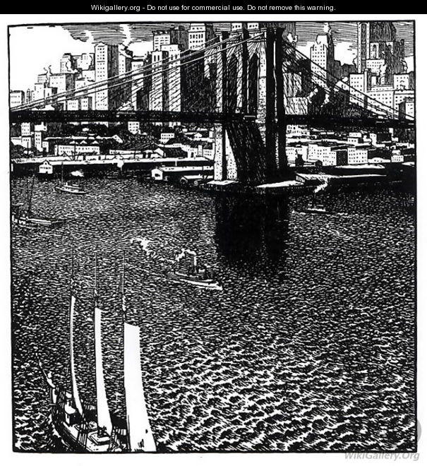 Brooklyn Bridge, 1914 - Rudolph Rusicka