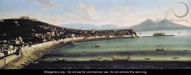 The Bay of Naples from the West, 1710 - Tommaso Ruiz