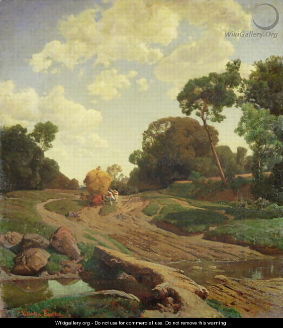 Landscape with Haywagon, c.1858 - Valentin Ruths