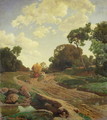 Landscape with Haywagon, c.1858 - Valentin Ruths