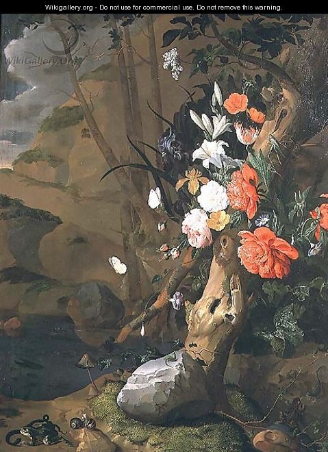 Peonies, Roses, Lilies, Poppies and other flowers - Rachel Ruysch