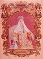 Portrait of Tsarina Alexandra Feodorovna 1872-1918 in traditional coronation dress, c.1894 - Anonymous Artist