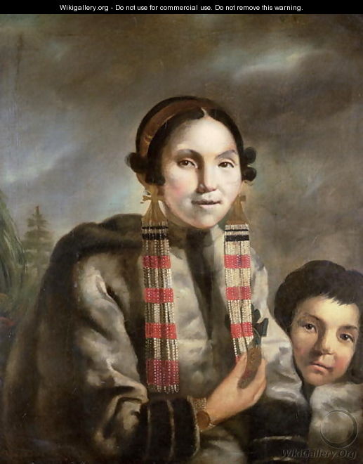 Portrait of Micoc and her Son Tootac, c.1769 - John Russell
