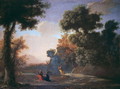 Landscape with Christ Helped by the Angels - Herman Van Swanevelt
