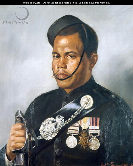 Jemadar Jangia Thapa, 5th Gurkha Regiment, 1890 - Frederick Swynnerton