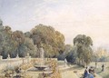 View of the gardens at Chatsworth, Derbyshire, c.1820 - Frances Elizabeth Swinburne
