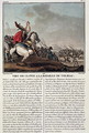 Clovis I c.466-511 at the Battle of Tolbiac, 496 AD, engraved by Jean Baptiste Morret fl.1790-1820, 1791 - (after) Swebach, Jacques Francois Joseph