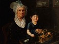 Portrait of Mrs. Catherina Bircher with Her Granddaughter - Anonymous Artist