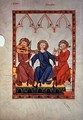 Musicians, from the Manasse Codex, a collection of courtly love songs, c.1300-20 - Anonymous Artist
