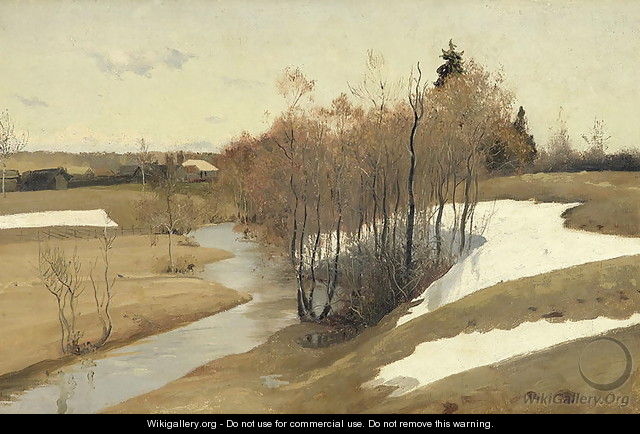 River Kordonka - Andrei Petrovich Ryabushkin
