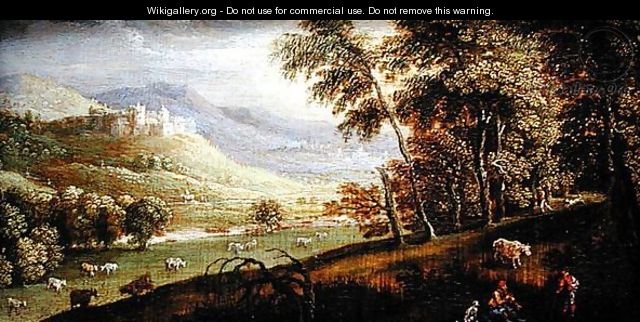 Landscape with Castle and Shepherds, 1624 - Maerten Ryckaert
