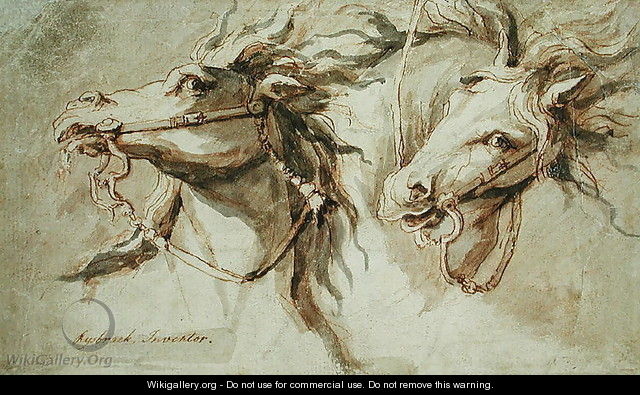 Two Horses Heads - John Michael Rysbrack