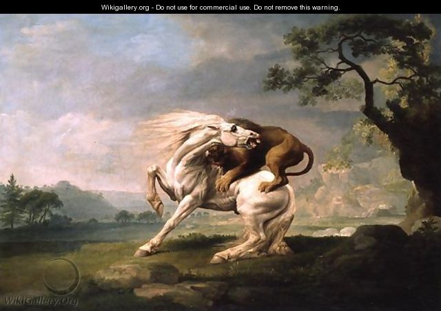 A Lion Attacking A Horse, c.1765 - George Stubbs