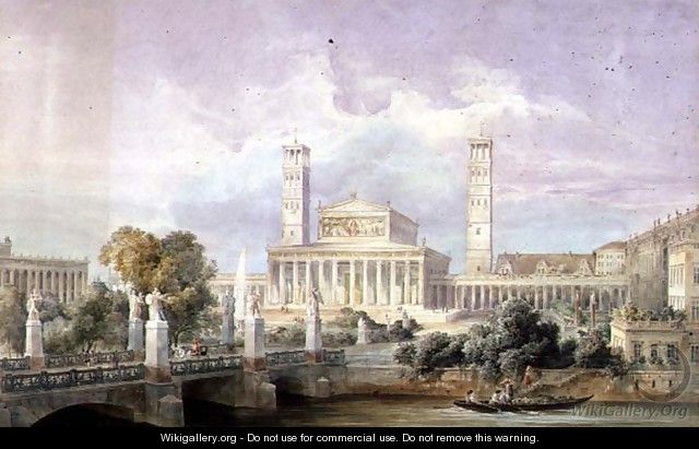 View of the planned Cathedral, 1842 - Friedrich August von Stuler