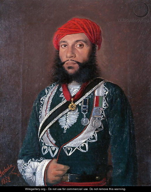 An Indian Officer of the 2nd Regiment Irregular Cavalry, 1852 - Alexander Sandor Svoboda