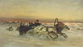 A Galloping Winter Troika at Dawn - Nikolai Egorovich Sverchkov