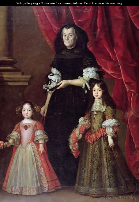 Ferdinando II 1610-70 Grand Duke of Tuscany and Maria Ludovica de Medici with the Governess - Justus Sustermans