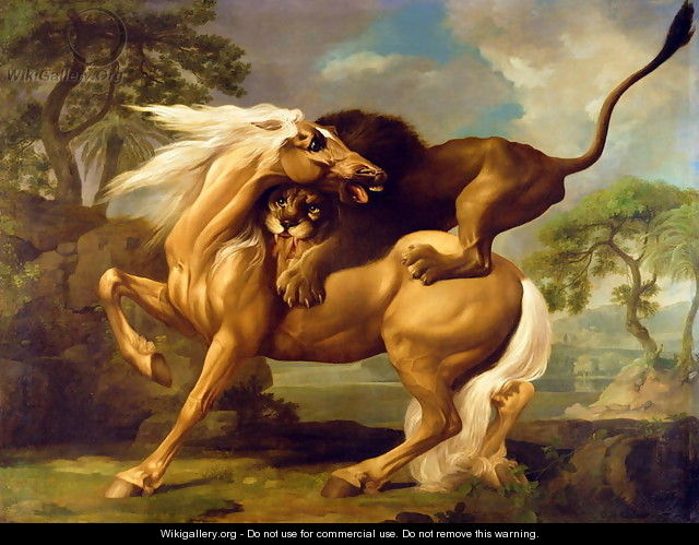 A Lion Attacking a Horse, c.1762 - George Stubbs