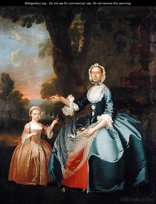 Portrait of Mrs Dawson of Retford and her Daughter, c.1749 - George Stubbs