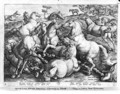 Horses in the wild - Jan van der (Joannes Stradanus) Straet