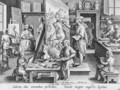 The Invention of Oil Paint, plate 15 from Nova Reperta New Discoveries engraved by Philip Galle 1537-1612 c.1600 - (after) Straet, Jan van der (Giovanni Stradano)