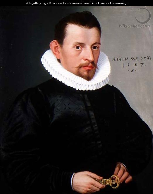 Portrait of a young gentleman wearing a ruff, 1587 - Lorenz Strauch