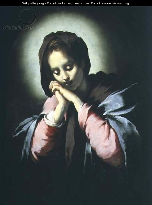 Madonna in Adoration - Bernardo Strozzi