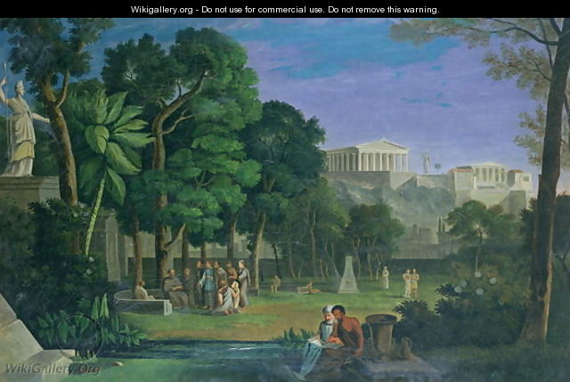 The Philosophers Garden, Athens, 1834 - Antal Strohmayer