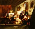 The artists studio - Johannes Anthonie Balthasar Stroebel