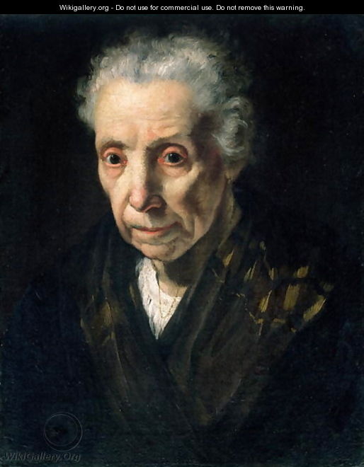 Head of an Old Woman - Bernardo Strozzi