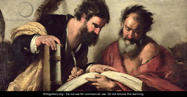 Saints John the Evangelist and Mark discussing their Writings - Bernardo Strozzi