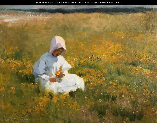 In a Field of Buttercups - Marianne Preindelsberger Stokes