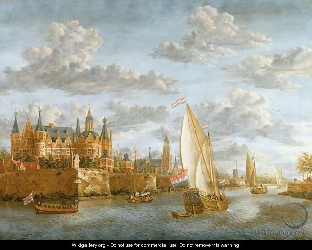 Castle on a River in Holland, c.1660-88 - Jacobus Storck