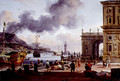 A Mediterranean Harbour Scene - Abraham Storck