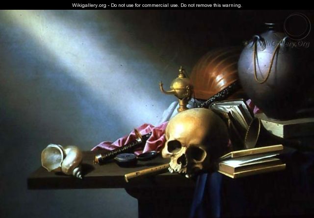 Still Life An Allegory of the Vanities of Human Life, c.1640 - Harmen van Steenwyck