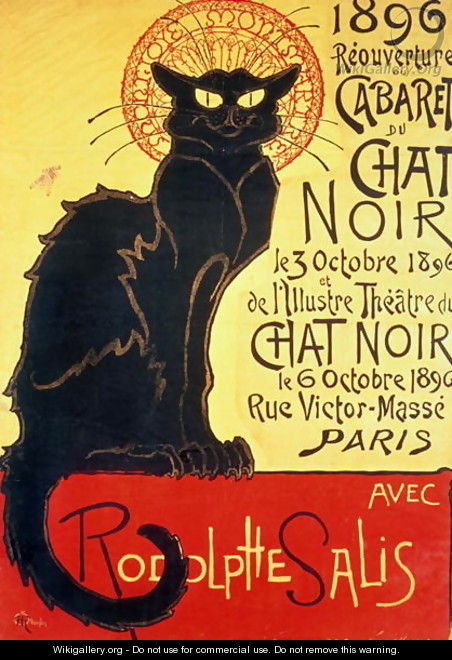Reopening of the Chat Noir Cabaret, 1896 - Theophile Alexandre Steinlen