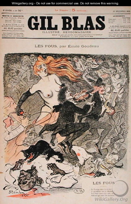 The Lunatics, from Gil Blas, 15th December 1895 - Theophile Alexandre Steinlen