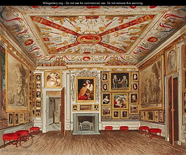 The Presence Chamber, Kensington Palace, from The History of the Royal Residences, engraved by Daniel Havell 1785-1826, by William Henry Pyne 1769-1843, 1819 - James Stephanoff