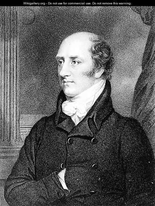 Portrait of George Canning 1770-1827 engraved by William Holt - Thomas Stewardson