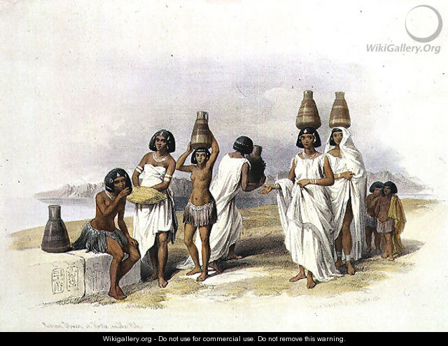 Nubian Women at Kortie on the Nile, from Egypt and Nubia, Vol.1 - David Roberts