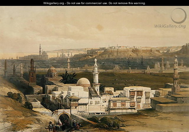 Cairo from the Gate of Citizenib, looking towards the Desert of Suez, from Egypt and Nubia, Vol.3 - David Roberts