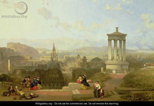 Edinburgh from the Calton Hill view looking West - David Roberts