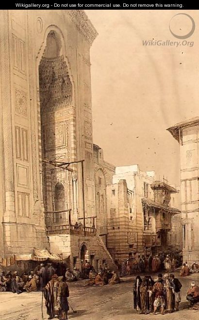 Grand Entrance to the Mosque of the Sultan Hasan, from Egypt and Nubia, Vol.3 - David Roberts